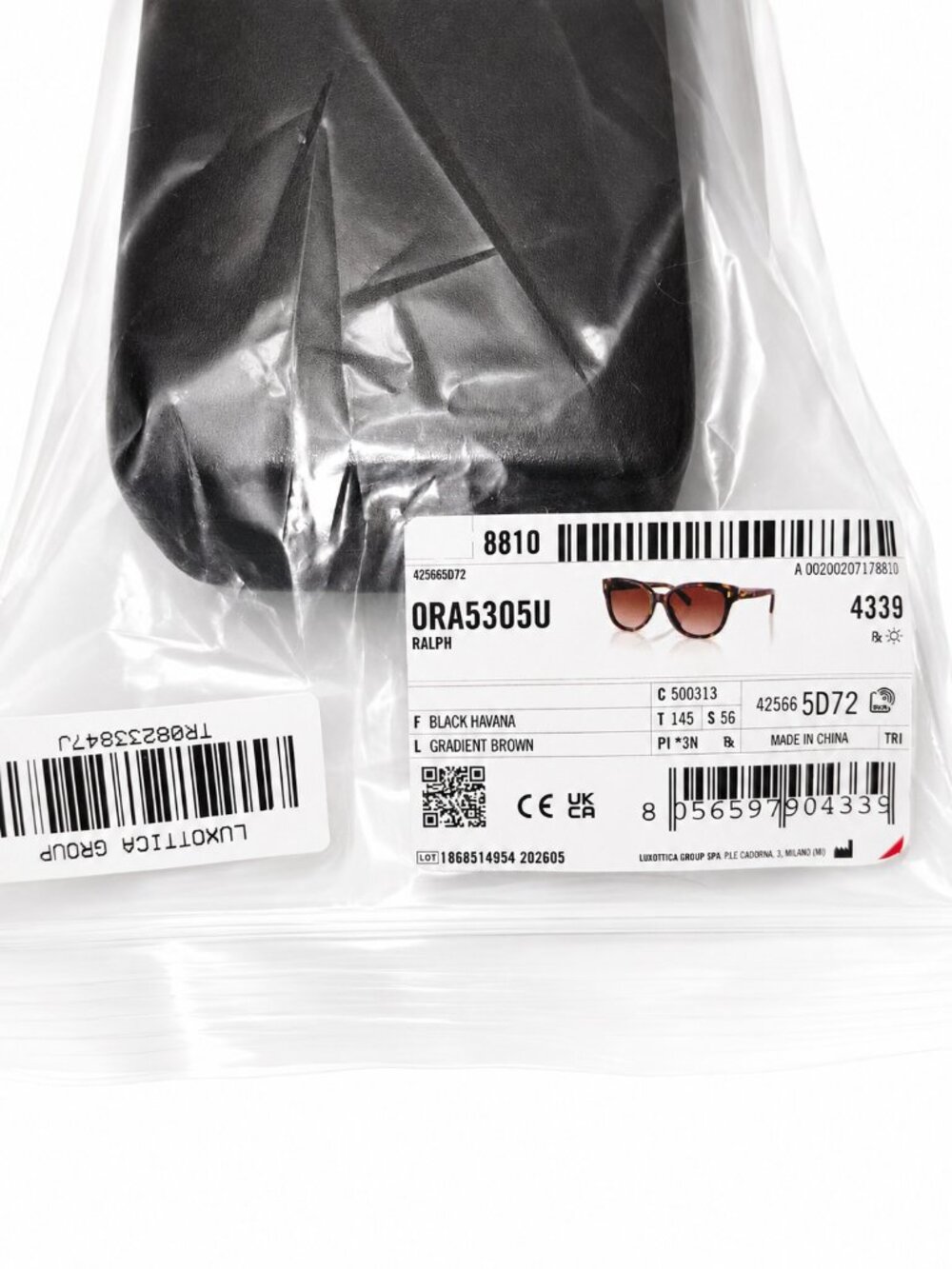 BNIB Ralph Lauren Tortoise Cat Eye Black Havana Sunglasses RA5305U - Picture 13 of 14